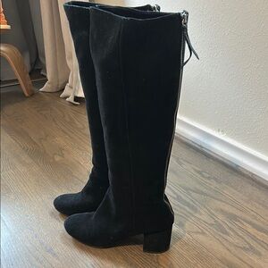 Splendid Danise Black Suede Knee-High Boots